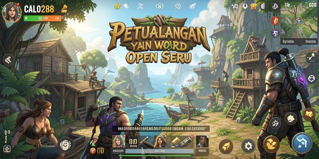 Tangkapan layar gameplay CALO288 yang menunjukkan eksplorasi dunia terbuka.