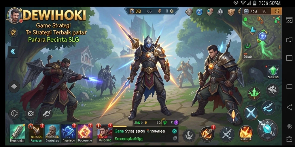 Screenshot menarik dari gameplay strategi dalam DEWIHOKI.
