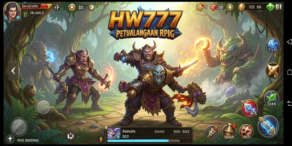 Tampilan gameplay HW777 yang menakjubkan dan mendalam dalam dunia RPG.