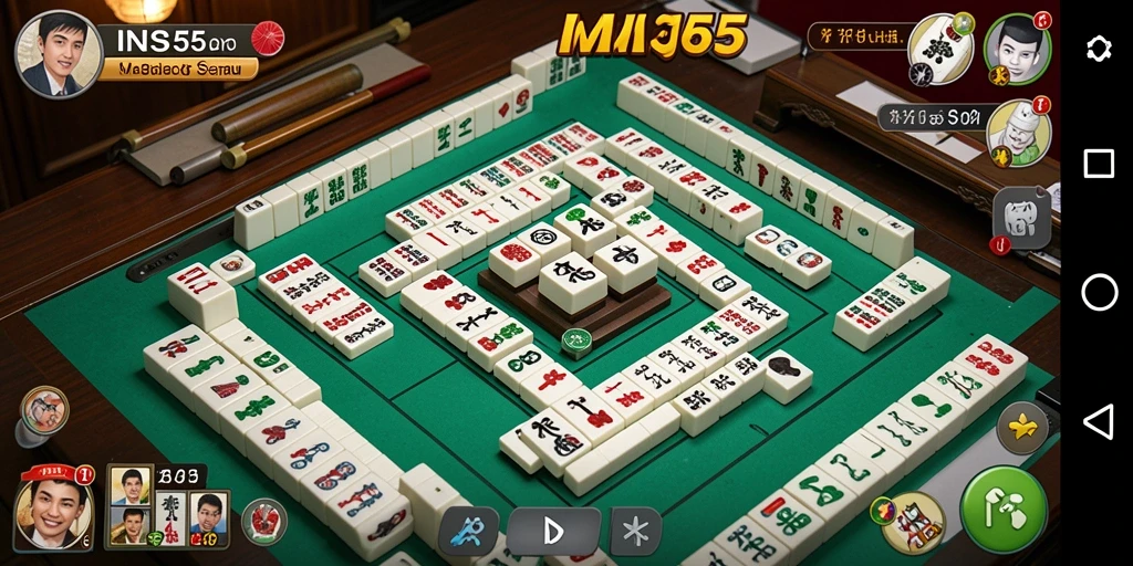 Tampilan gameplay menarik dari INS55 yang menampilkan mahjong.