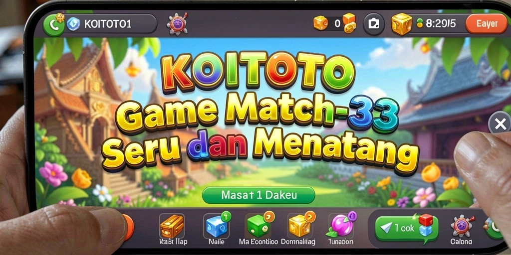 Tangkapan layar gameplay seru KOITOTO dengan kombinasi warna-warni.