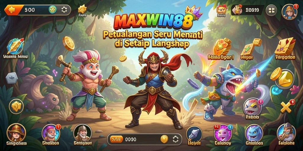 Tampilan gameplay seru dari game petualangan MAXWIN88.