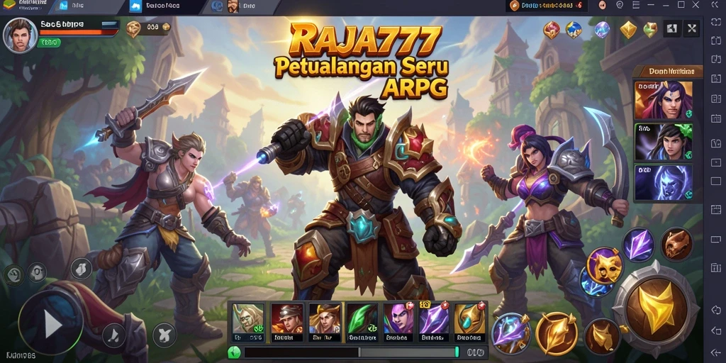 Tangkapan layar utama RAJA777 dengan aksi seru dalam game ARPG.