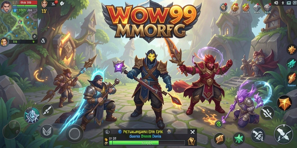 Screenshot WOW99 menampilkan aksi petualangan seru di dunia MMORPG.