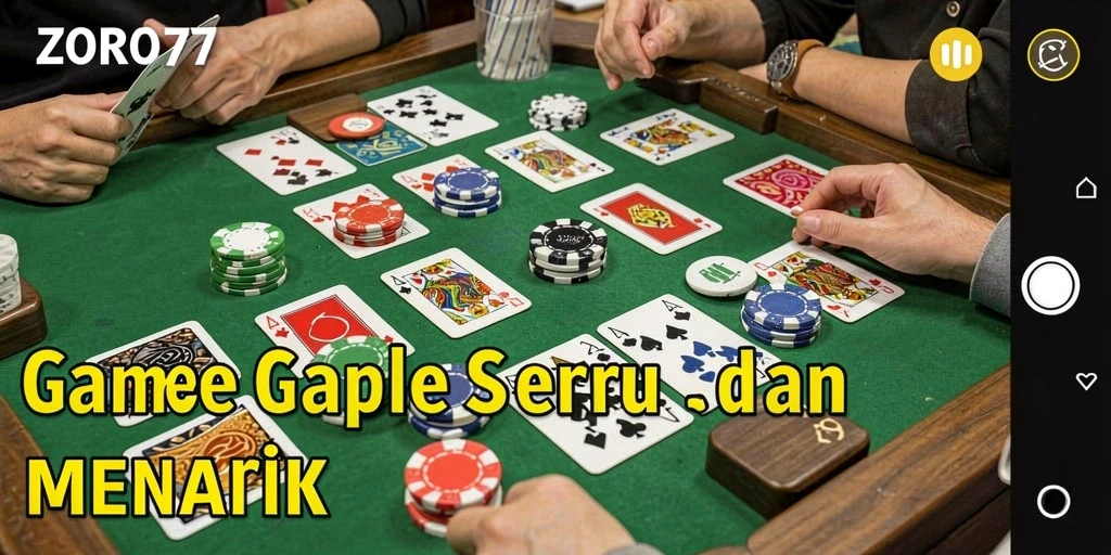 Screenshot gameplay ZORO77 menunjukkan keseruan bermain Gaple.
